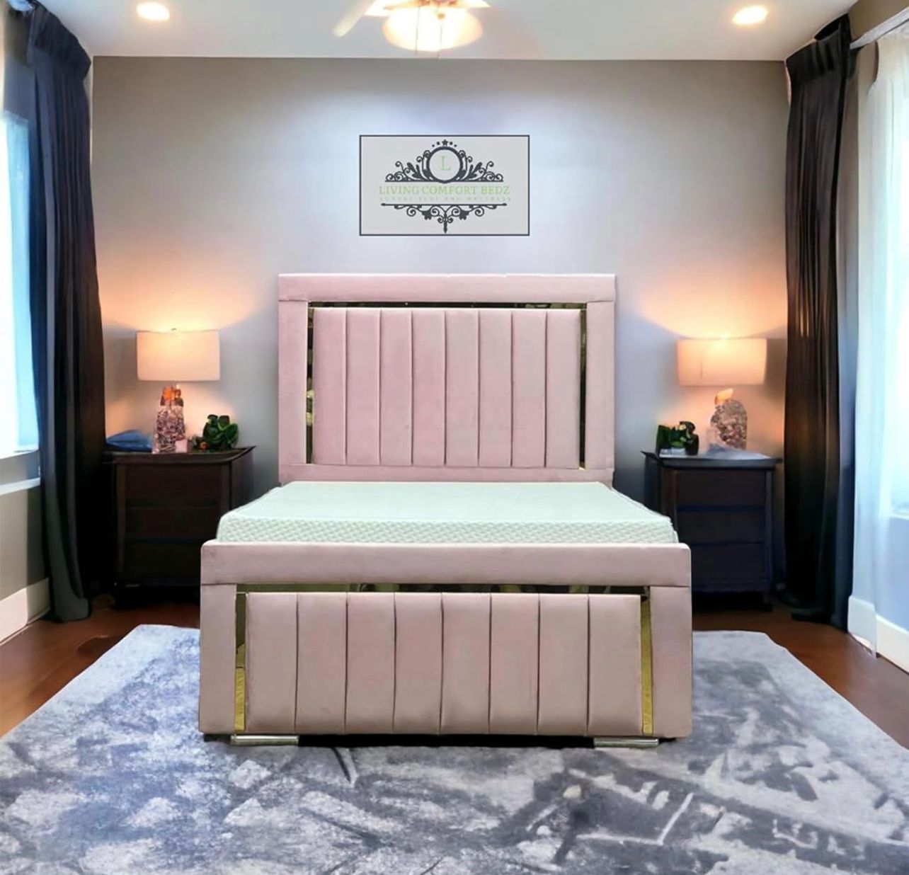 Golden Strip Luxury Frame Bed