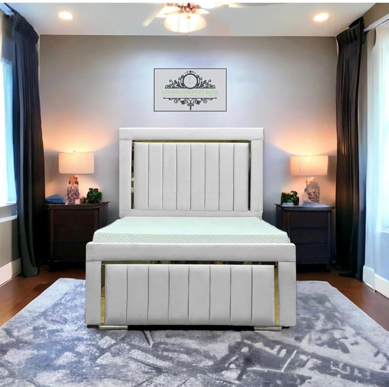 Golden Strip Luxury Frame Bed 2