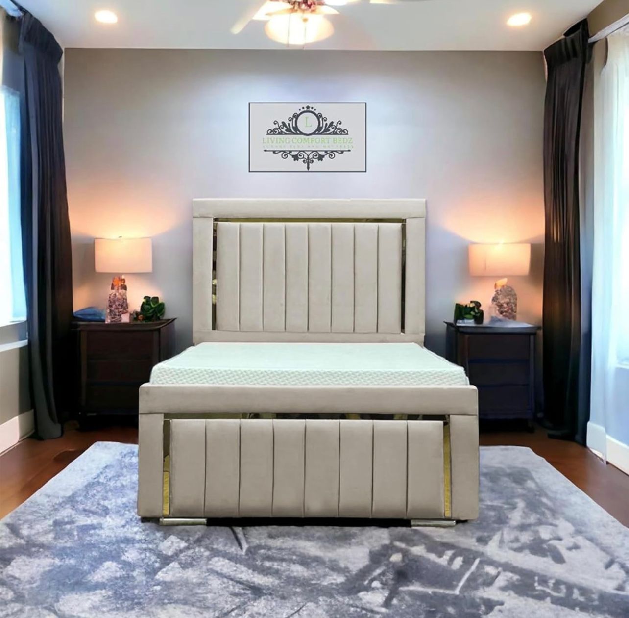 Golden Strip Luxury Frame Bed 3