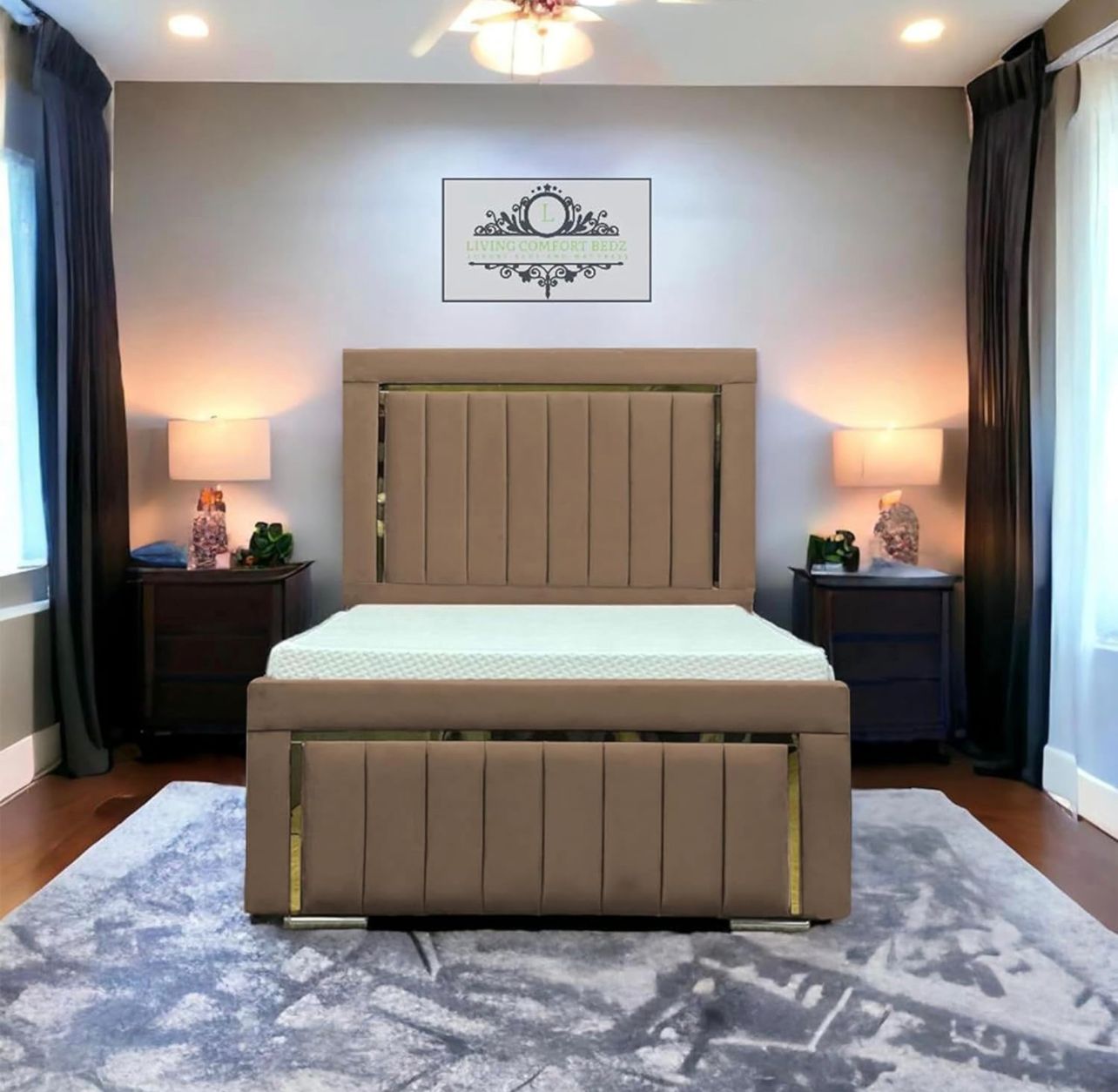 Golden Strip Luxury Frame Bed 4